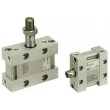 SMC Linear Compact Cylinders MU M(D)U Plate Cylinder, Single Acting w/Auto Switch Mounting Groove